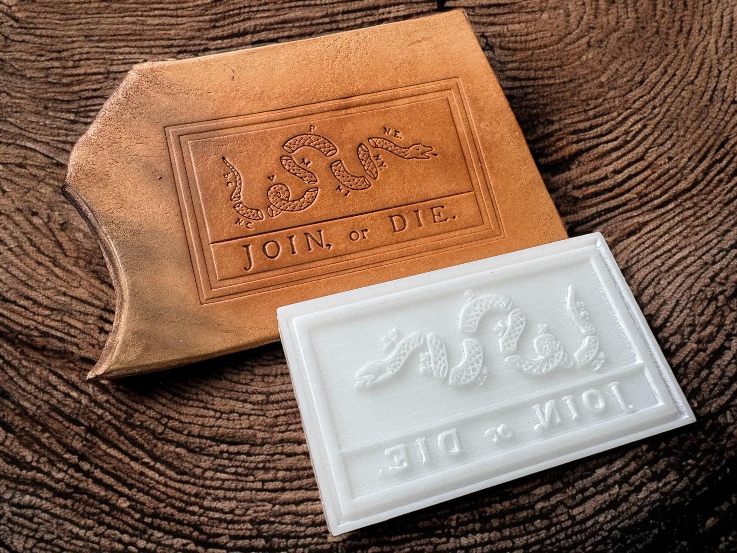 Join or Die Leather Stamp