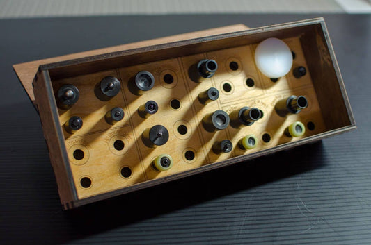 Hand Press Die Set Wooden Organizational Case