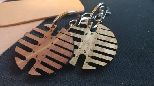 Leather Gauge Keychain