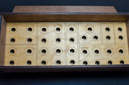 Hand Press Die Set Wooden Organizational Case