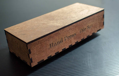 Hand Press Die Set Wooden Organizational Case