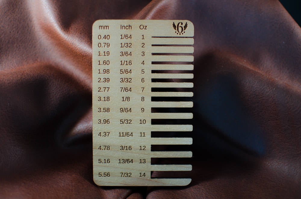 Wooden Leather Gauge Birch