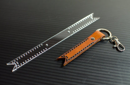 Double Flag Acrylic Keychain Template